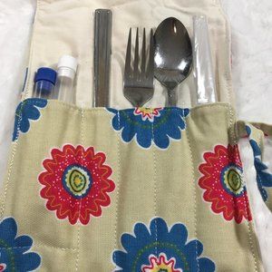 Personal utensil travel kit pouch set Handmade